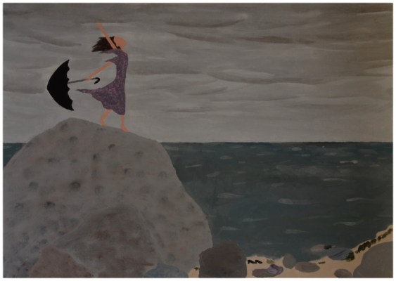 70x50cm, Acryl auf Leinwand. Das älteste Bild von denen hier gezeigten. Eineinalb Jahre alt oder so.