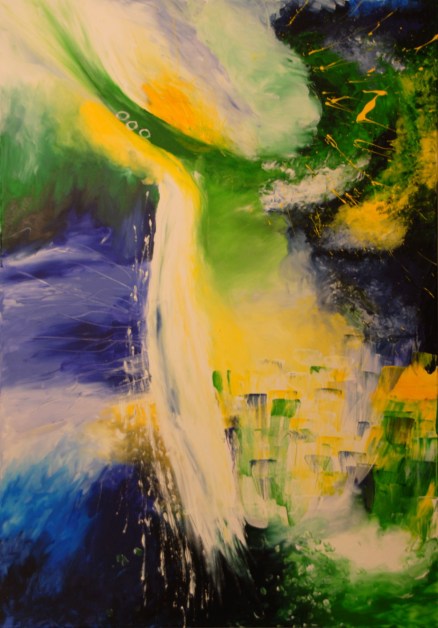 Bevor wir mit dem Malen anfingen, beschlossen wir, das Thema "Gnade" zu verarbeiten. Ob das geklappt hat?